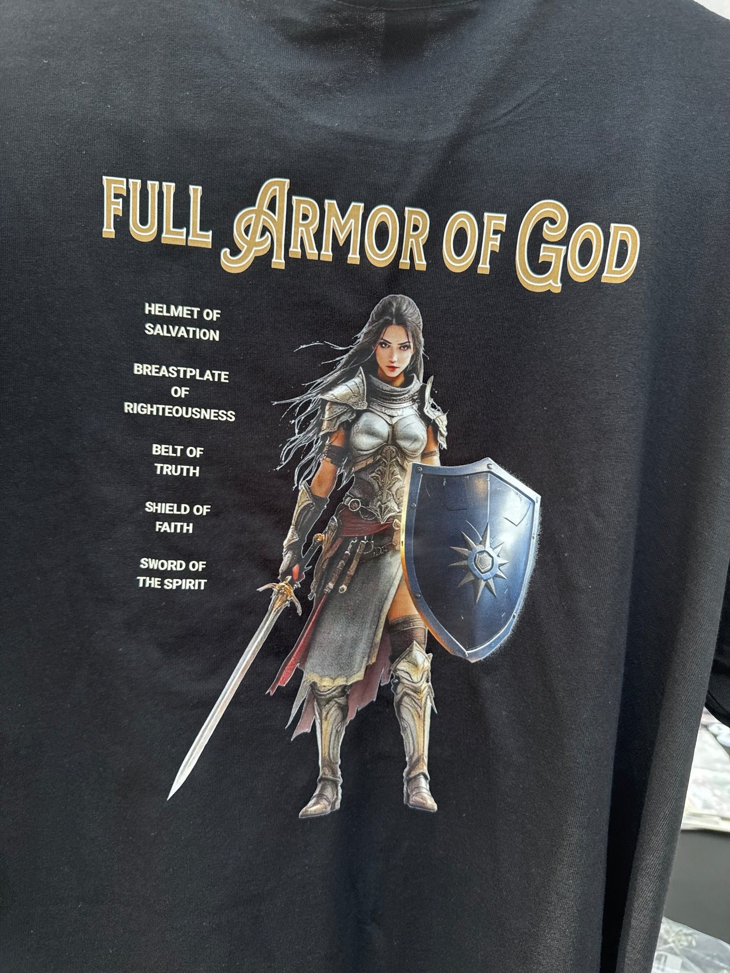 Updated Armor of God T-Shirt - Christian Inspirational Tee - Spiritual Battle Protection - Faith-Based Apparel