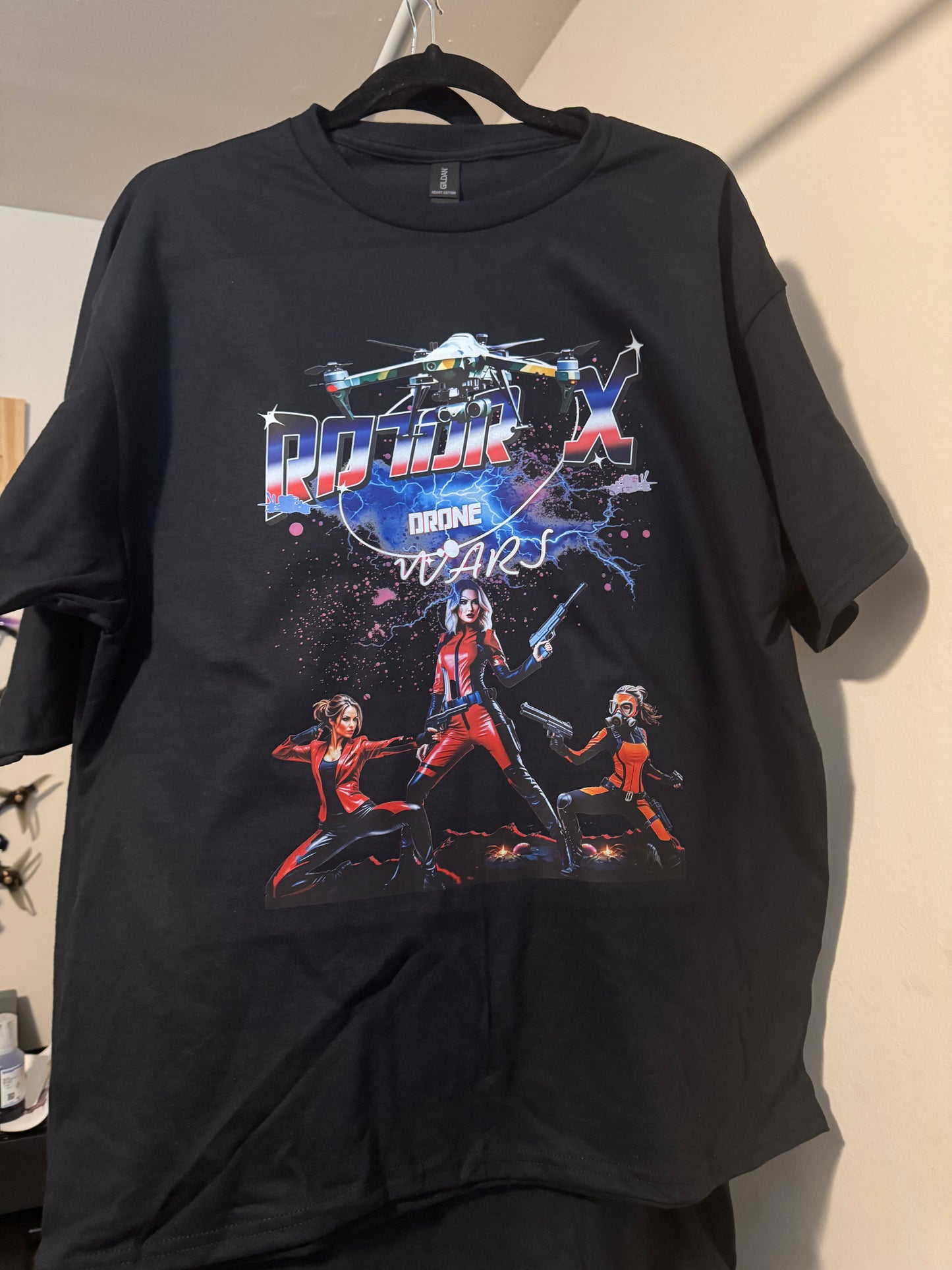 Drone Wars T-Shirt | Futuristic Space & Earth FPV Drone Battle Design