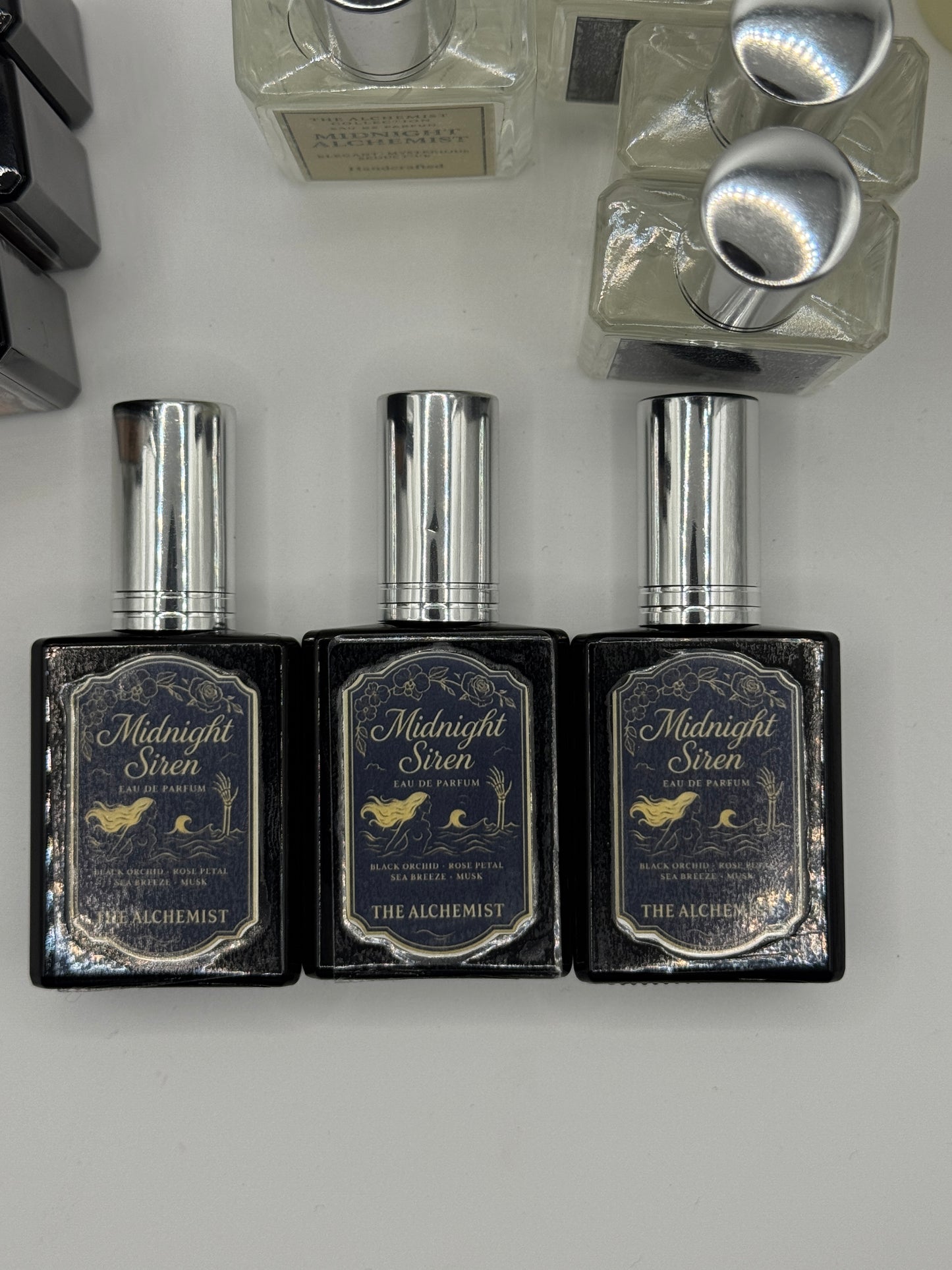 Midnight Siren Perfume – Feminine Eau de Parfum with Black Orchid, Rose, Sea Breeze & Musk | Dark Floral Ocean Fragrance