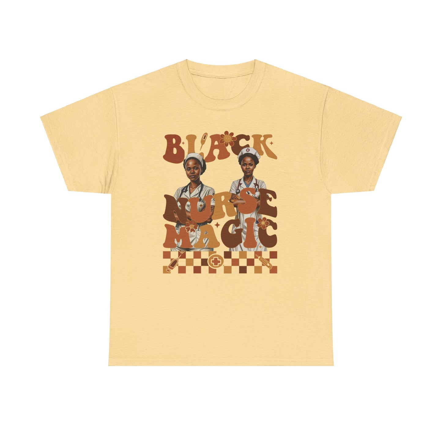 Black Nurse Magic T-Shirt, African American Nurse Tee, Medical Professional Shirt, Healthcare Worker Gift, Unisex Cotton Top
