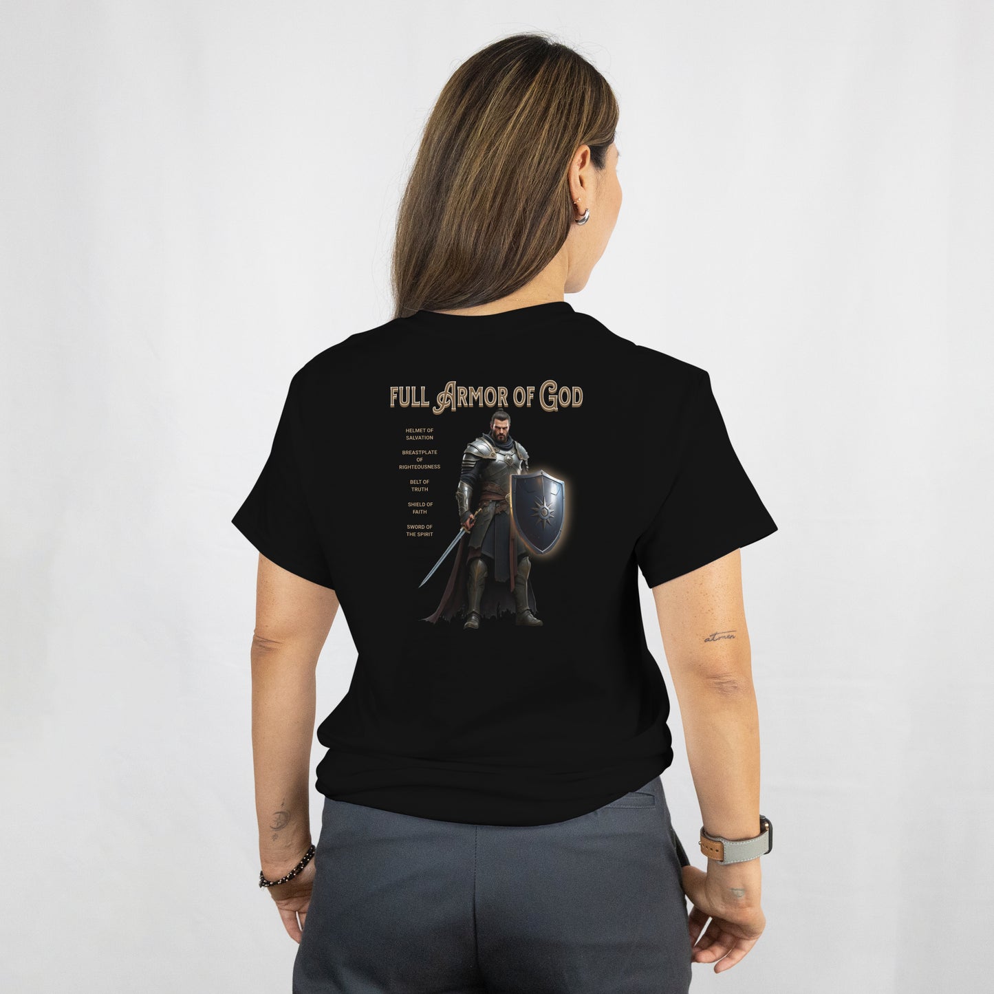 Updated Armor of God T-Shirt - Christian Inspirational Tee - Spiritual Battle Protection - Faith-Based Apparel