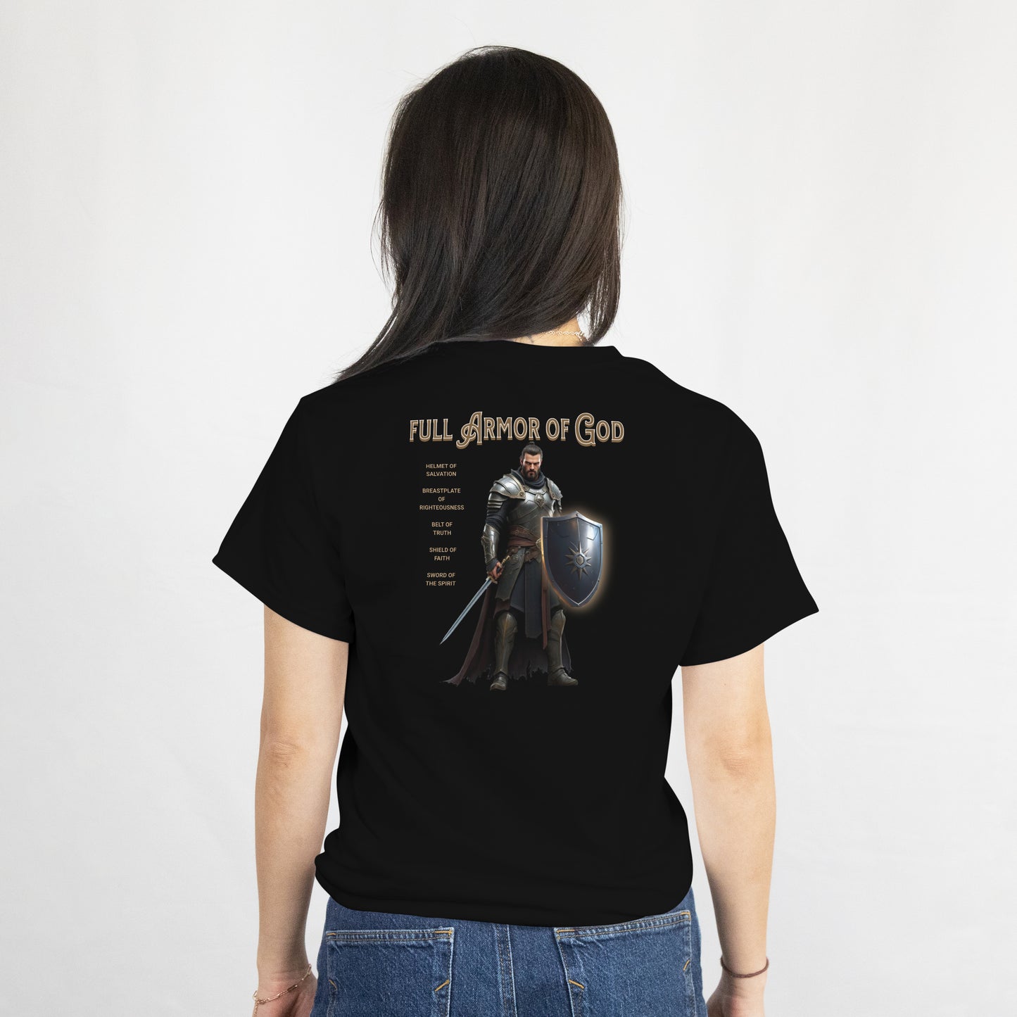 Updated Armor of God T-Shirt - Christian Inspirational Tee - Spiritual Battle Protection - Faith-Based Apparel