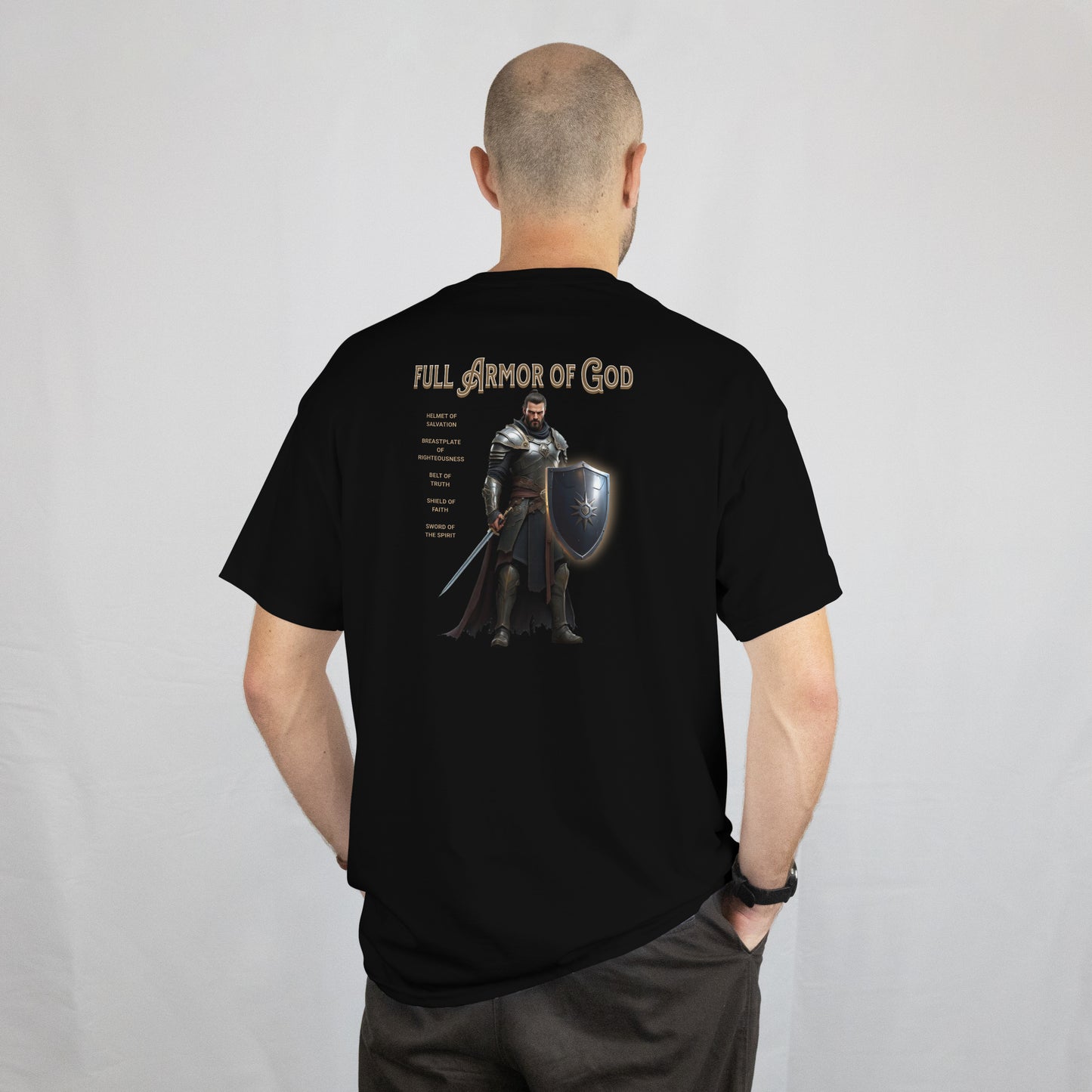 Updated Armor of God T-Shirt - Christian Inspirational Tee - Spiritual Battle Protection - Faith-Based Apparel