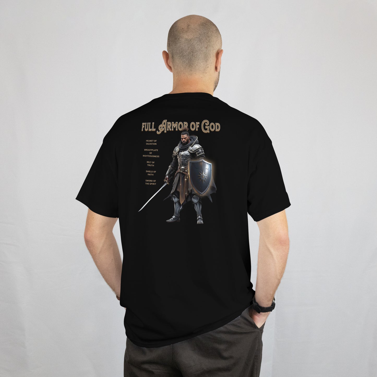Updated Armor of God T-Shirt - Christian Inspirational Tee - Spiritual Battle Protection - Faith-Based Apparel