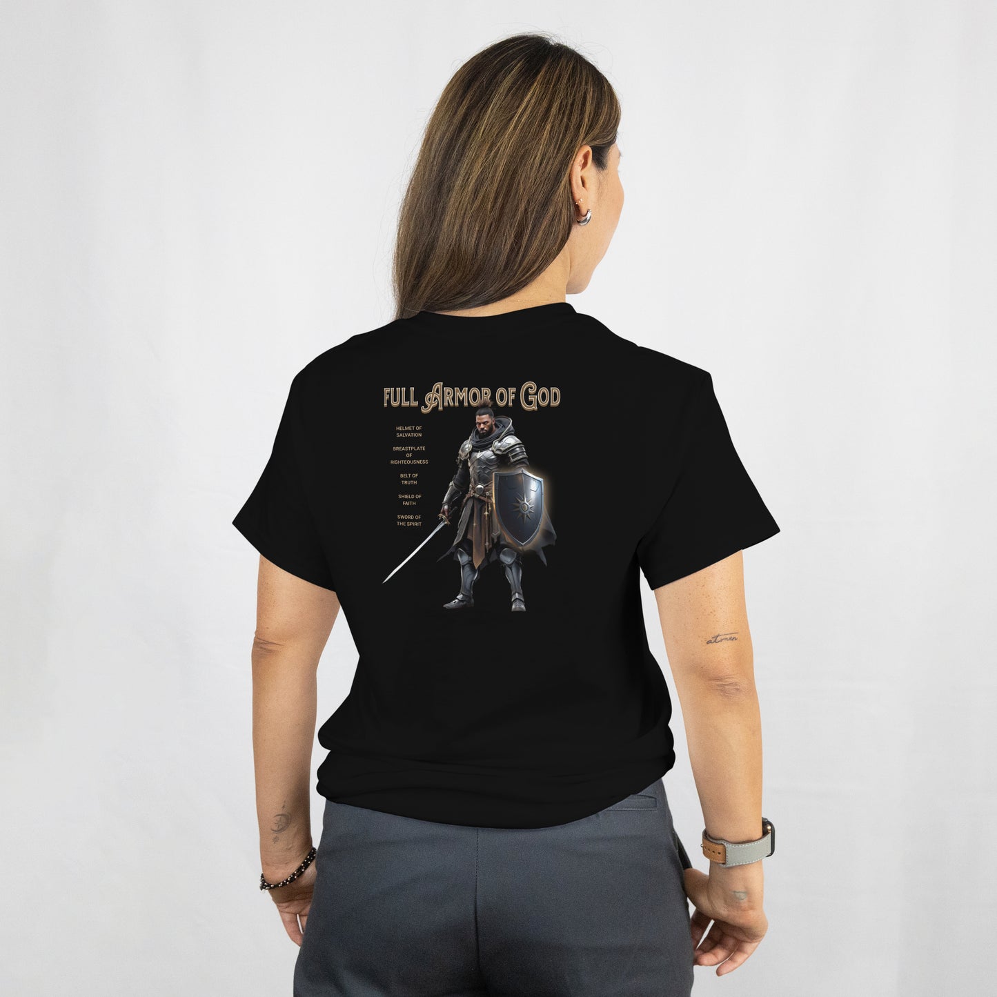 Updated Armor of God T-Shirt - Christian Inspirational Tee - Spiritual Battle Protection - Faith-Based Apparel