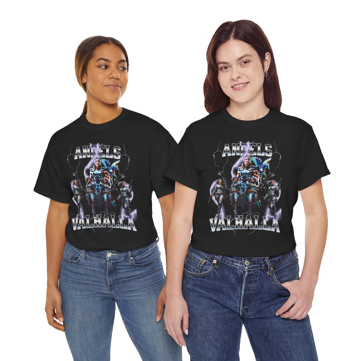 Angels of Valhalla T-Shirt | Thor's Female Warriors Shirt | Norse Mythology Tee | Viking Secret Mission Apparel