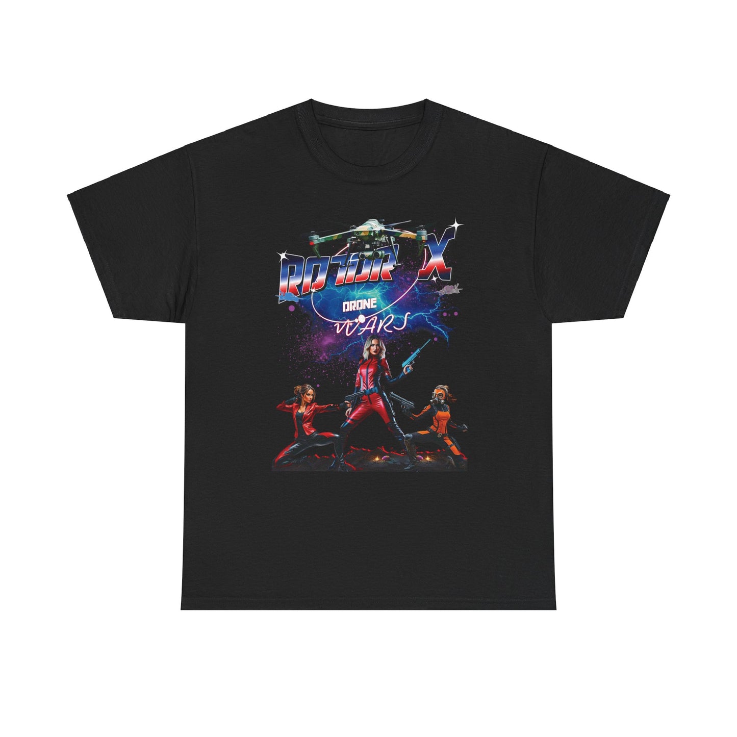Drone Wars T-Shirt | Futuristic Space & Earth FPV Drone Battle Design