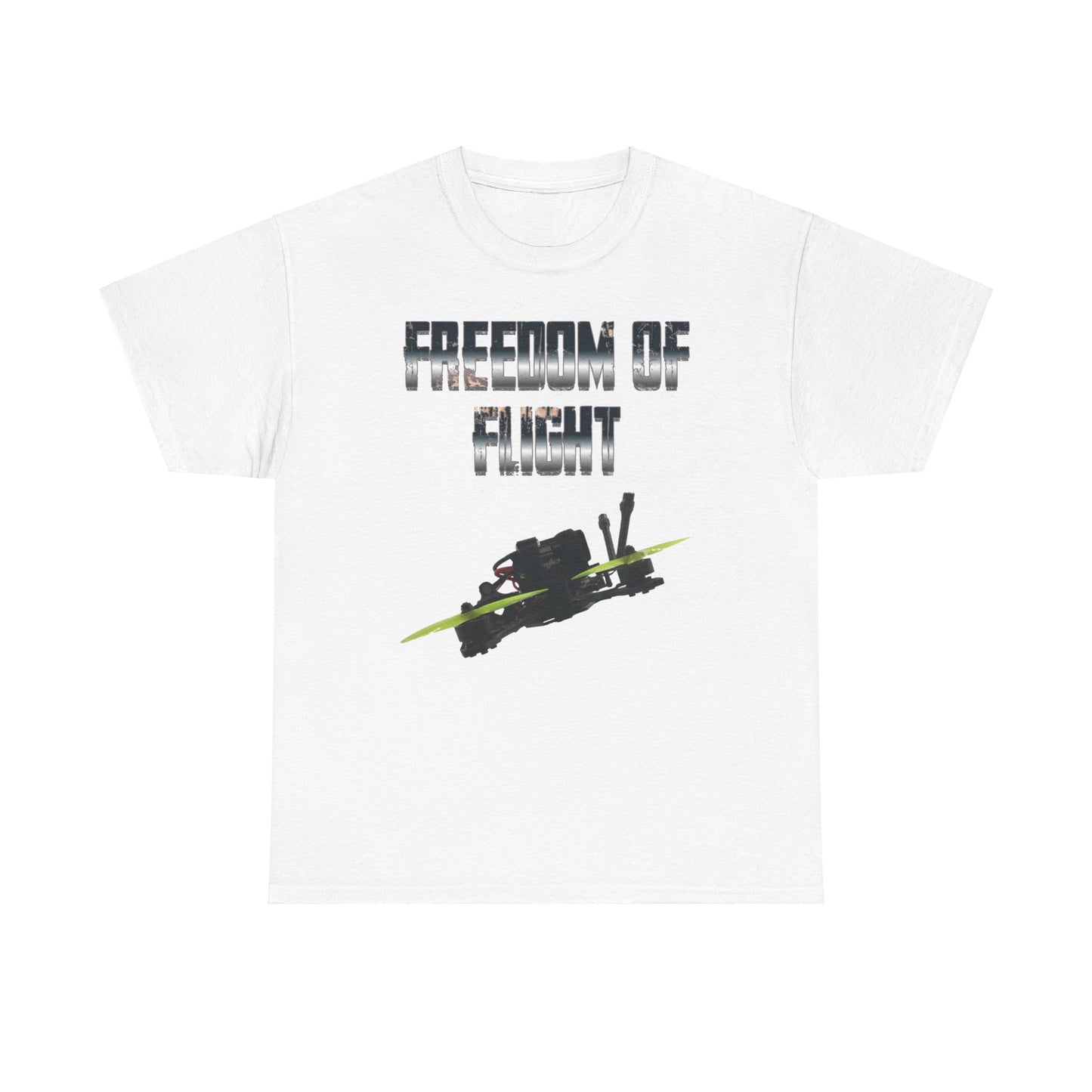 Freedom of Flight FPV Drone T-Shirt | Unique Quadcopter Racing, Freestyle and long-range Drone Tee.