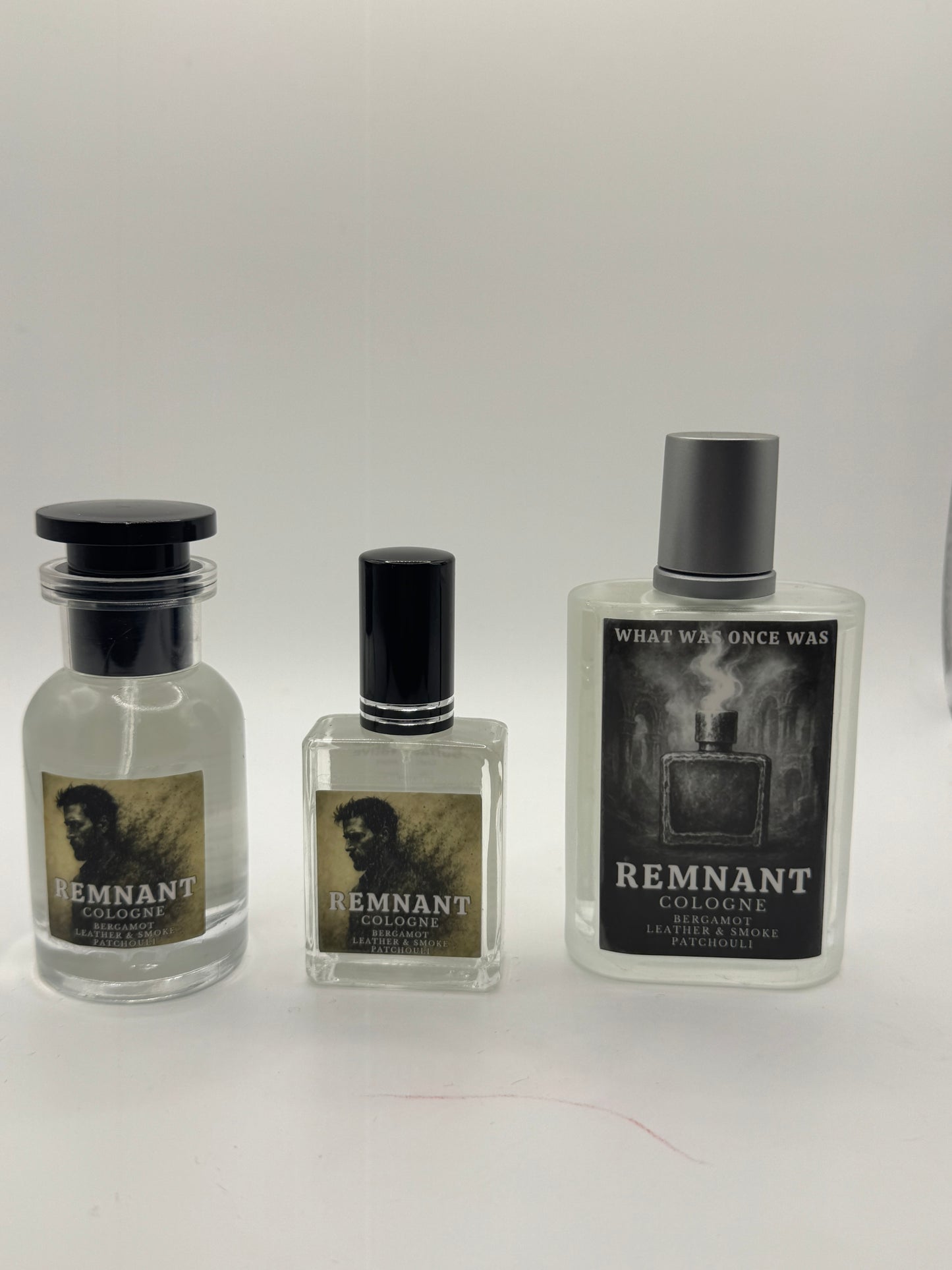Remnant Cologne for Men | Smoky Leather, Patchouli & Bergamot | Dark Masculine Fragrance | Unique Artisan Perfume | Gothic Gift for Him