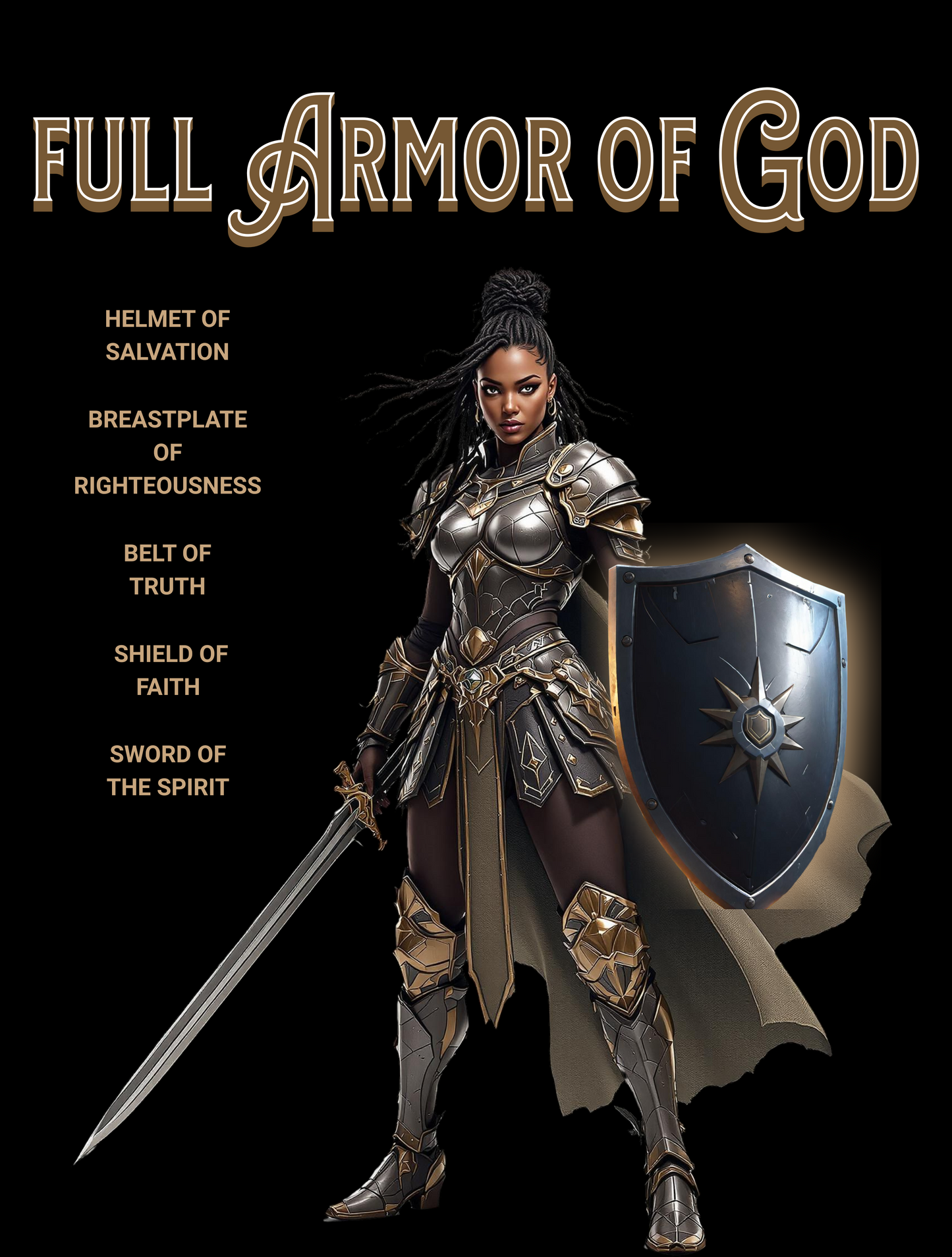 Updated Armor of God T-Shirt - Christian Inspirational Tee - Spiritual Battle Protection - Faith-Based Apparel