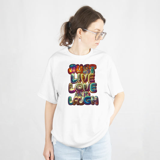Just Live, Love & Launch Shirt – Motivational Unisex Graphic Tee in Trendy Colors