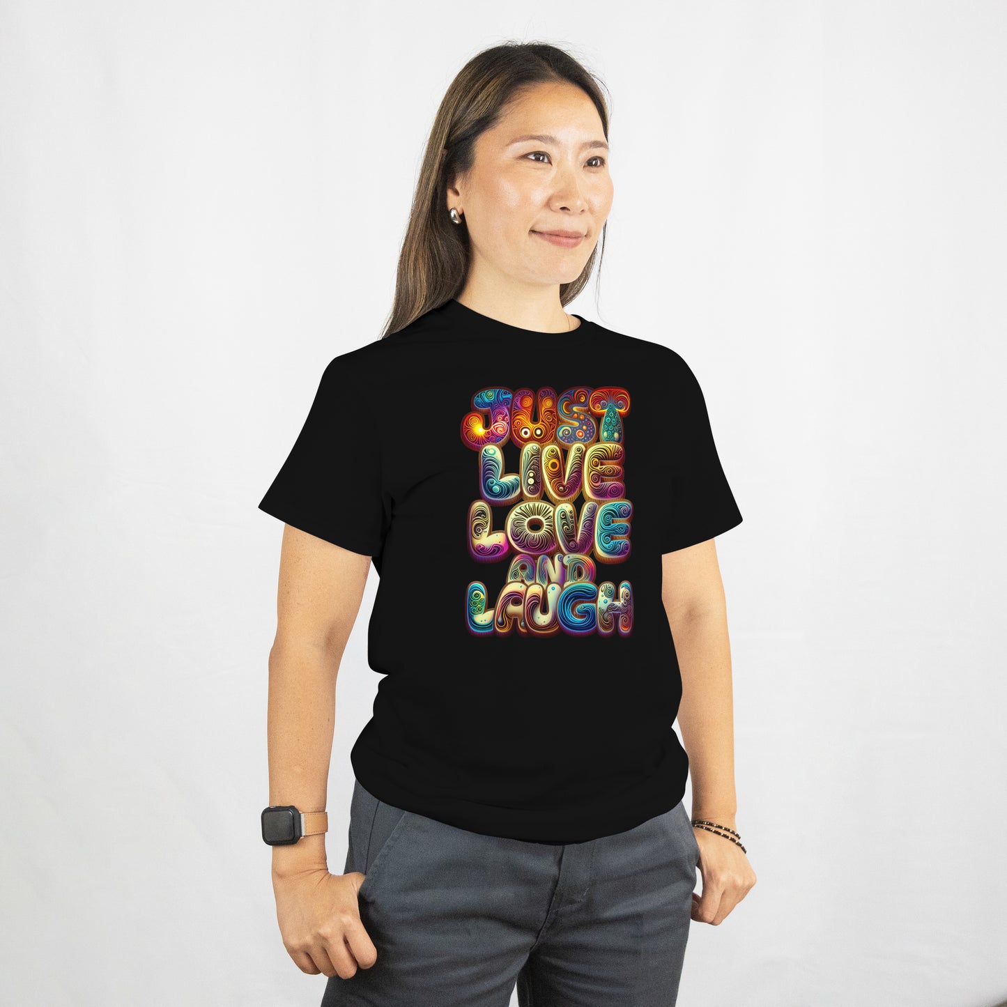 Just Live, Love & Launch Shirt – Motivational Unisex Graphic Tee in Trendy Colors