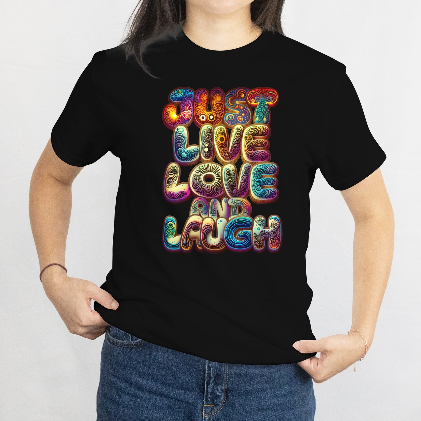 Just Live, Love & Launch Shirt – Motivational Unisex Graphic Tee in Trendy Colors