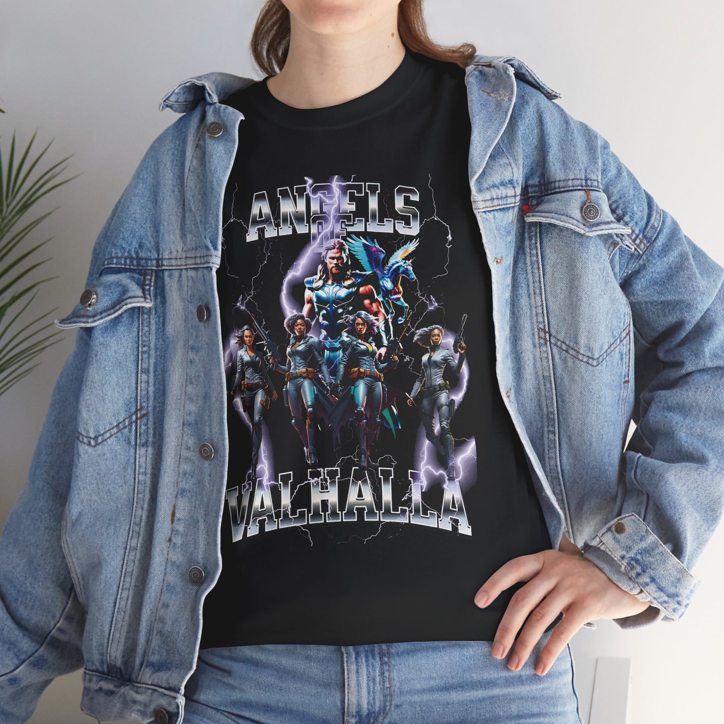 Angels of Valhalla T-Shirt | Thor's Female Warriors Shirt | Norse Mythology Tee | Viking Secret Mission Apparel