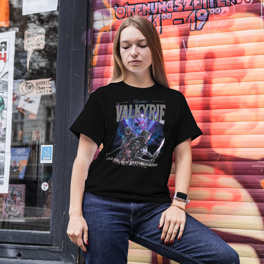Operation Valkyrie T-Shirt | Cyberpunk Robotic Ninja Shirt | Dystopian Warrior Tee | Cyberpunk Pirate