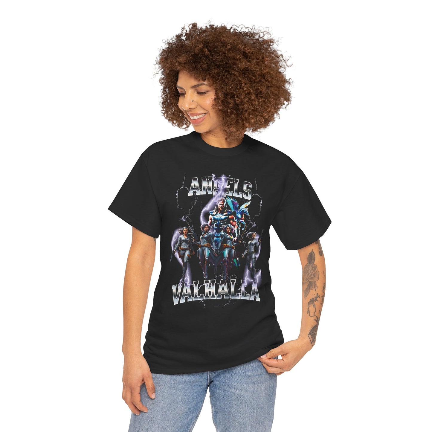 Angels of Valhalla T-Shirt | Thor's Female Warriors Shirt | Norse Mythology Tee | Viking Secret Mission Apparel