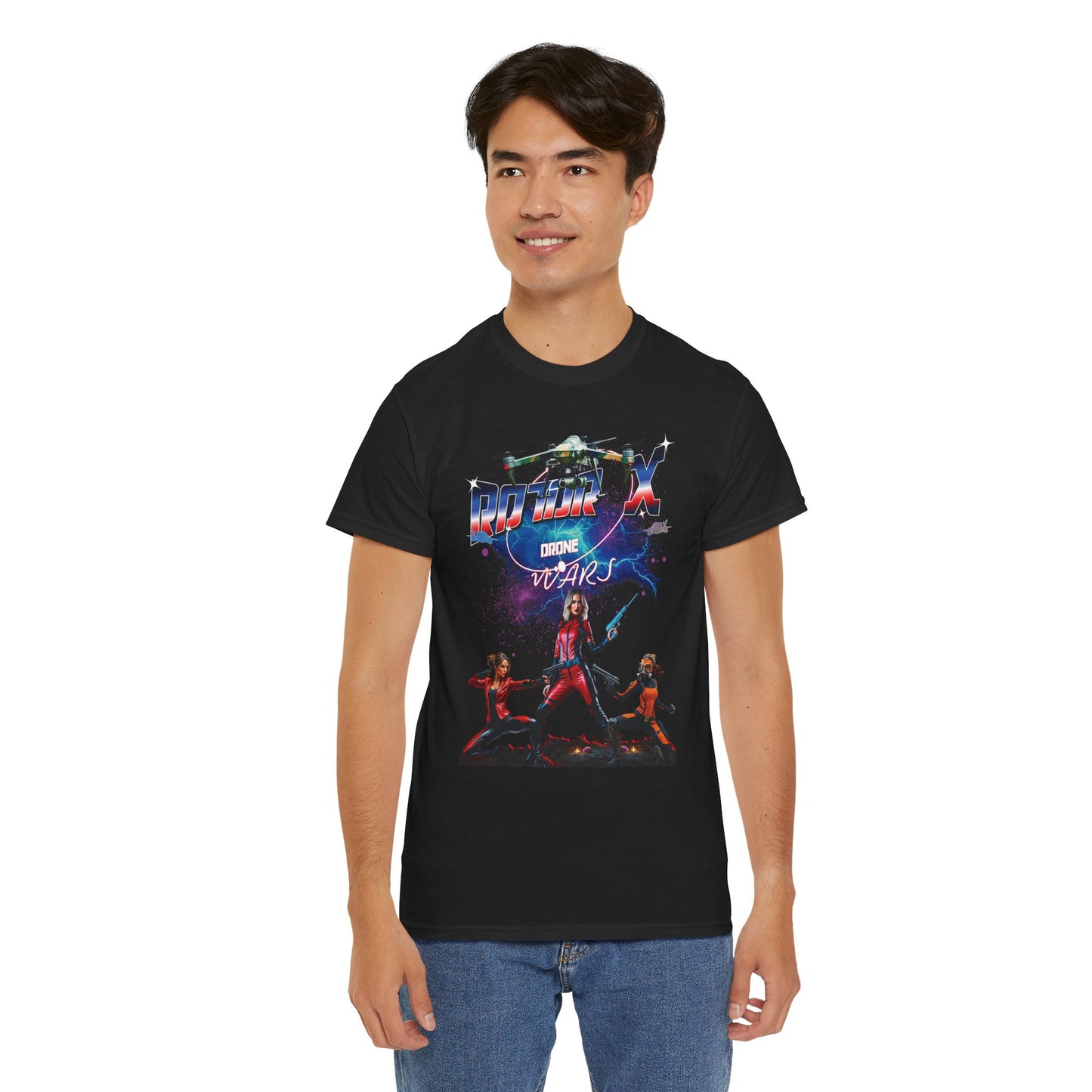 Drone Wars T-Shirt | Futuristic Space & Earth FPV Drone Battle Design