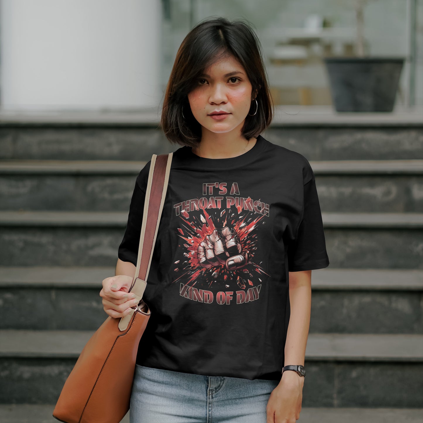 It’s a Throat Punch Kind of Day Shirt – Funny Sarcastic T-Shirt for Work, Mood, Stress Relief Gift, Unisex Graphic Tee, Dark Humor Shirt
