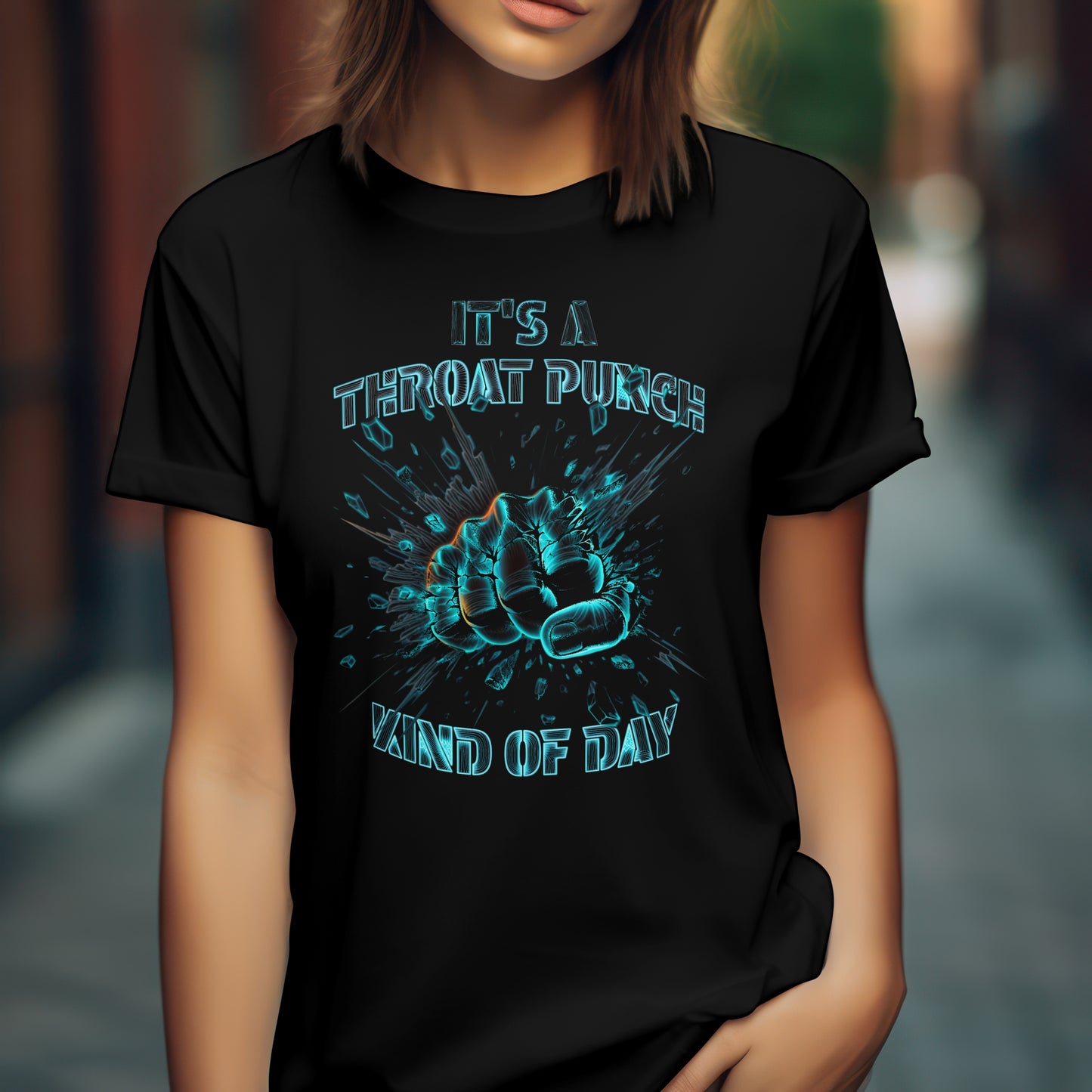 It’s a Throat Punch Kind of Day Shirt – Funny Sarcastic T-Shirt for Work, Mood, Stress Relief Gift, Unisex Graphic Tee, Dark Humor Shirt