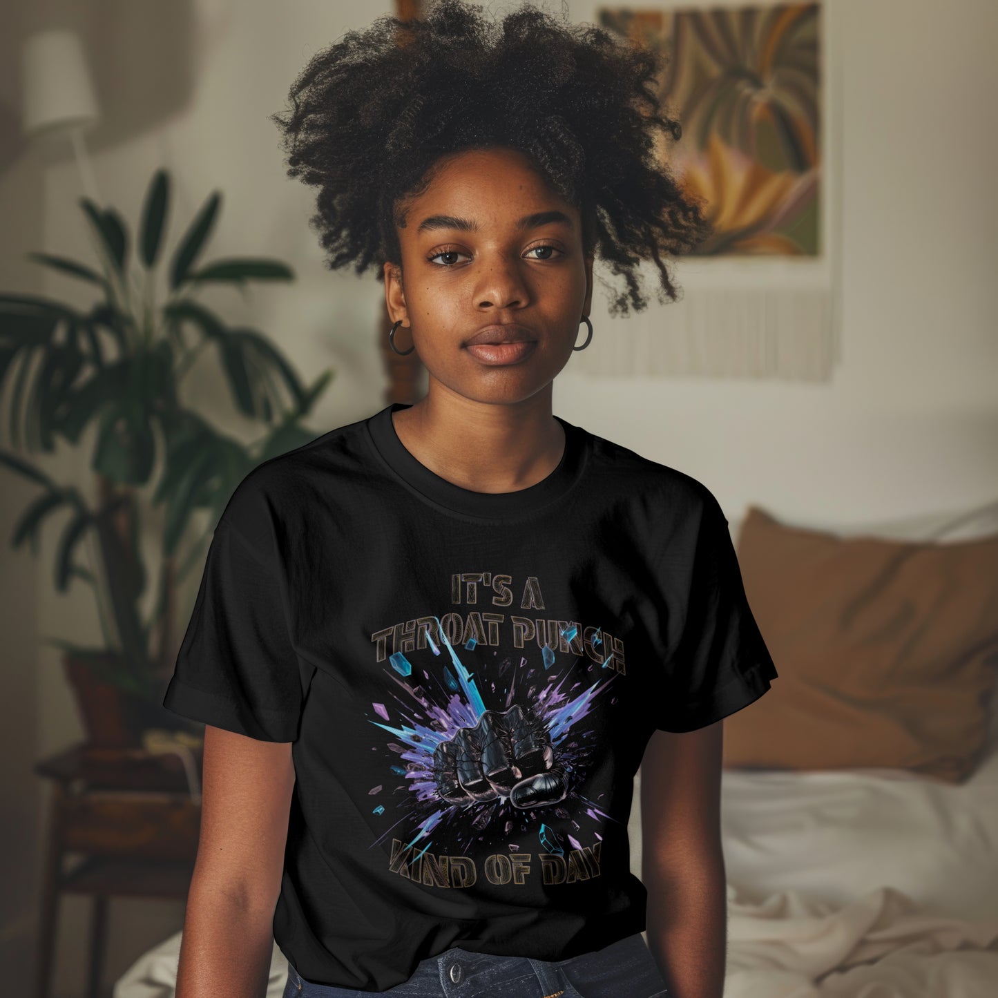 It’s a Throat Punch Kind of Day Shirt – Funny Sarcastic T-Shirt for Work, Mood, Stress Relief Gift, Unisex Graphic Tee, Dark Humor Shirt