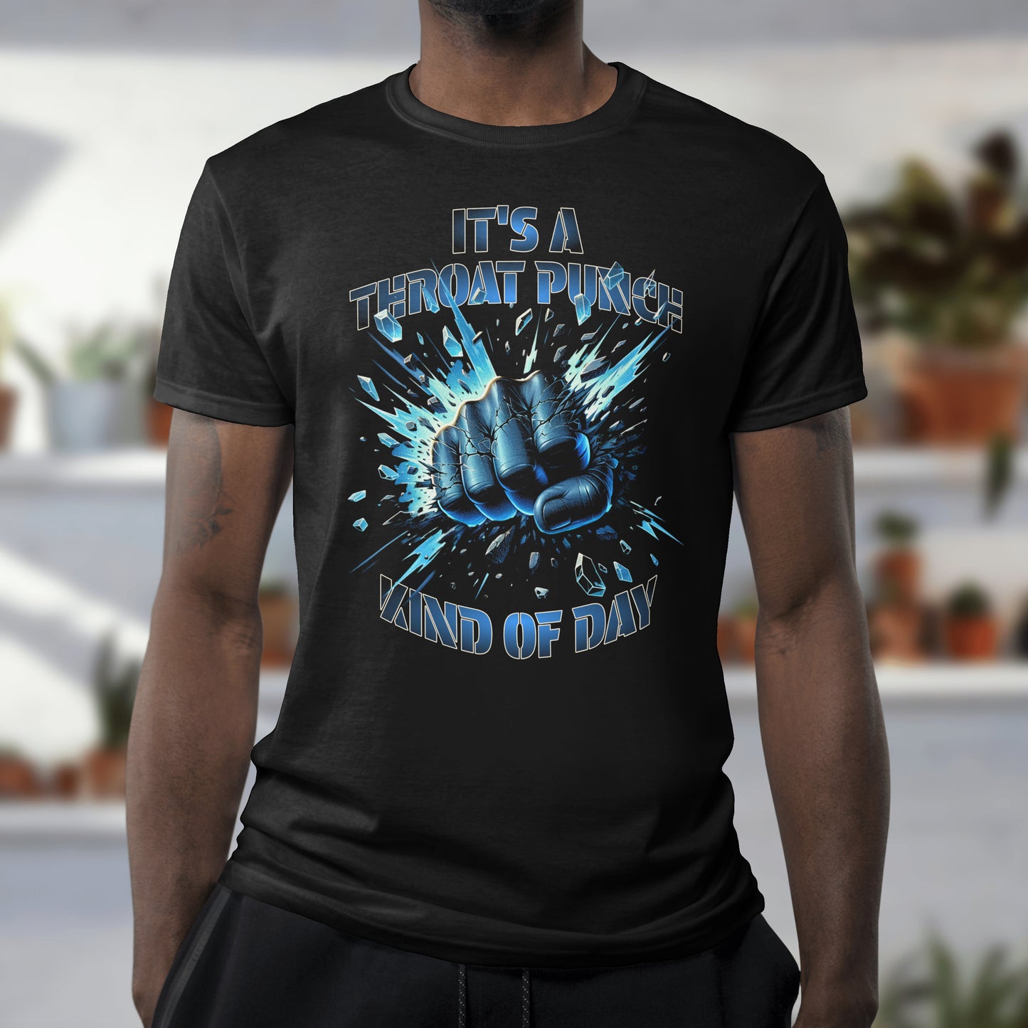 It’s a Throat Punch Kind of Day Shirt – Funny Sarcastic T-Shirt for Work, Mood, Stress Relief Gift, Unisex Graphic Tee, Dark Humor Shirt