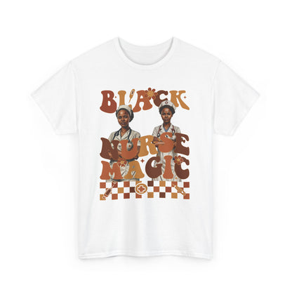 Black Nurse Magic T-Shirt, African American Nurse Tee, Medical Professional Shirt, Healthcare Worker Gift, Unisex Cotton Top