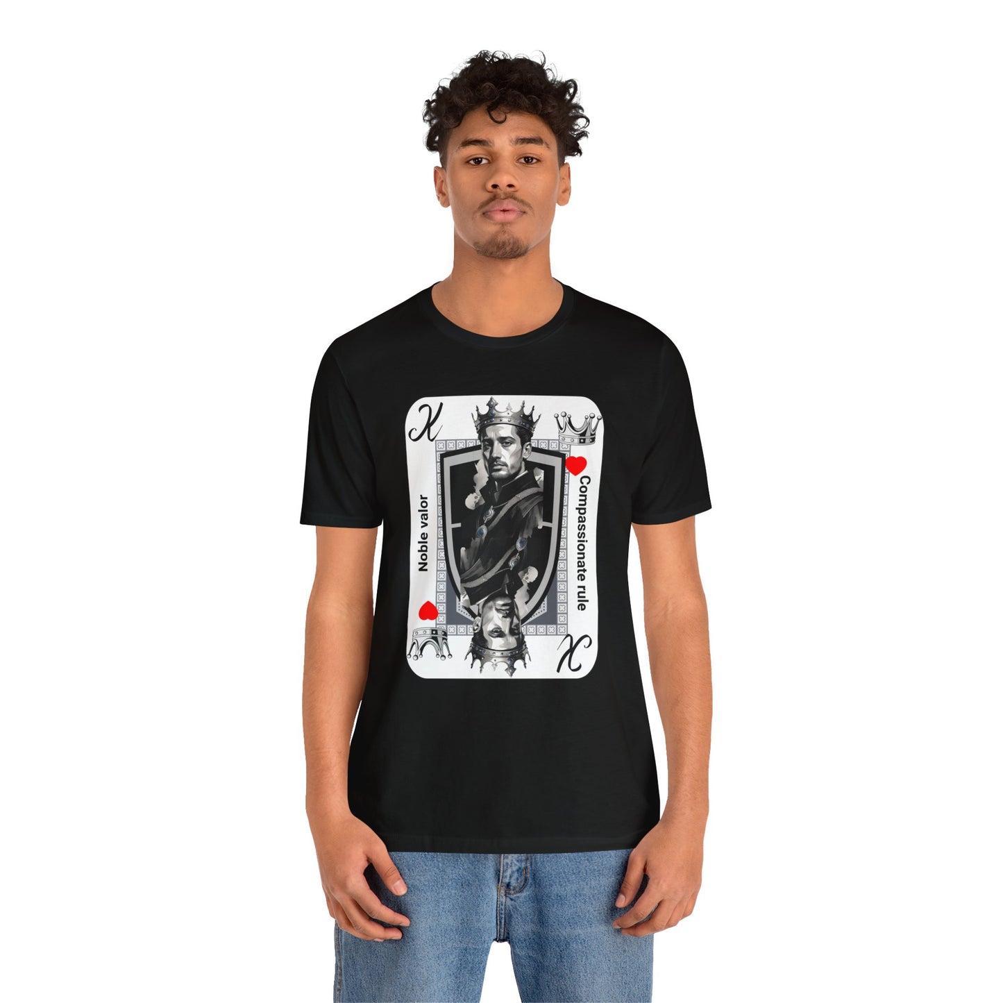 King of Hearts B T-Shirt: Symbolizing Noble Valor and Compassionate Rule