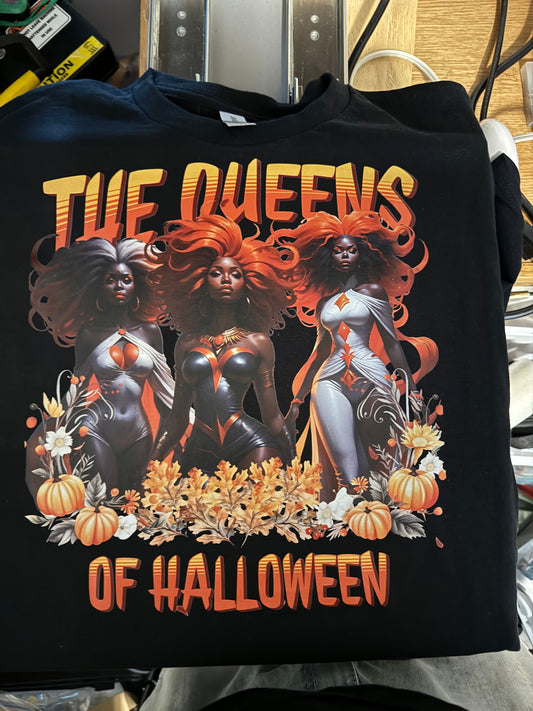 The Queens of Halloween T-Shirt | Spooky Women’s Halloween Shirt | Horror Story Lovers Tee | Halloween Party Outfit | Gothic Fashion for Women