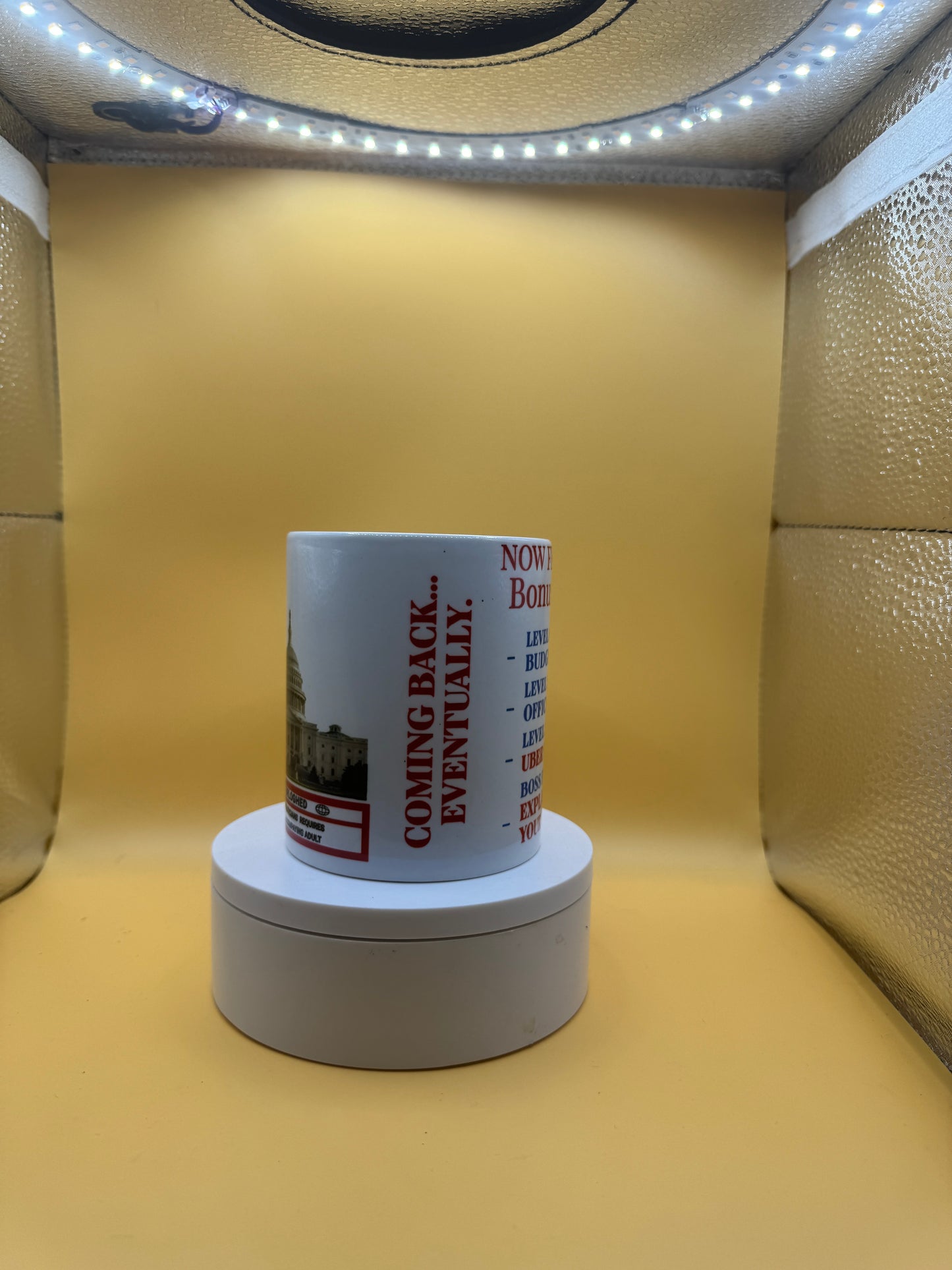 Furlough Survival Coffee Mug – “Coming Back… Eventually” Funny Government Shutdown Cup