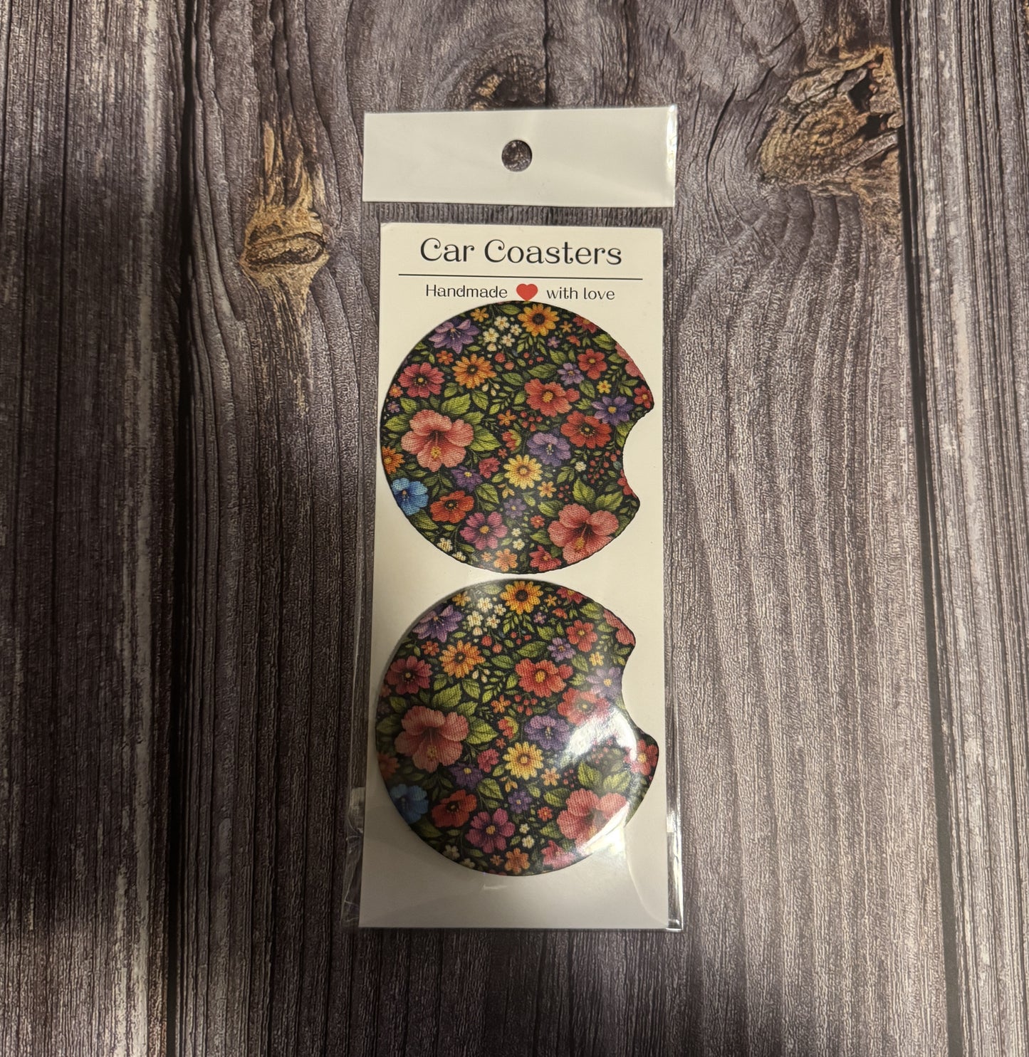 Car Coasters Set of 2, Neoprene Car Cup Holder Coasters, Funny Car Accessories, Cute Auto Decor, Gift for Him Her, New Driver Gift