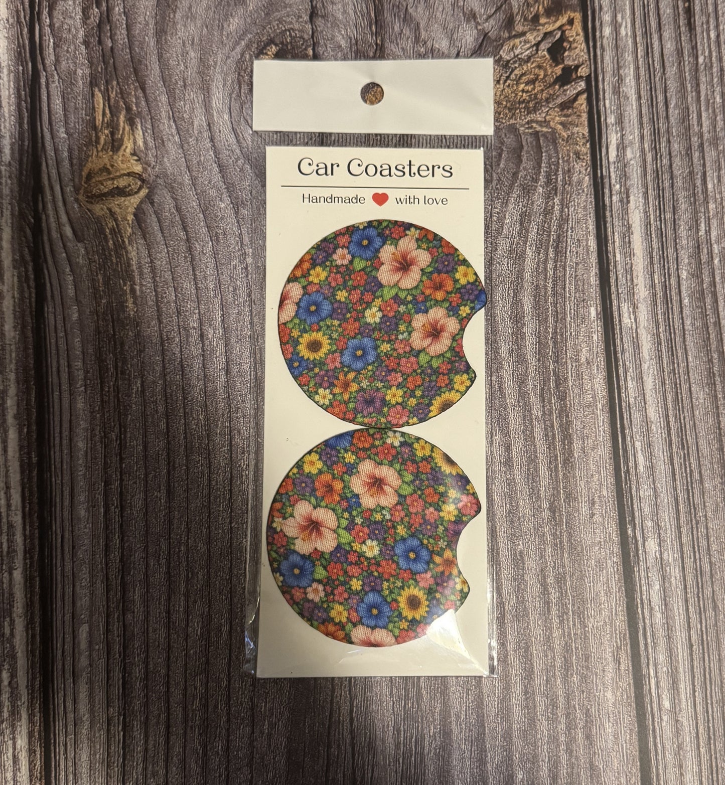 Car Coasters Set of 2, Neoprene Car Cup Holder Coasters, Funny Car Accessories, Cute Auto Decor, Gift for Him Her, New Driver Gift