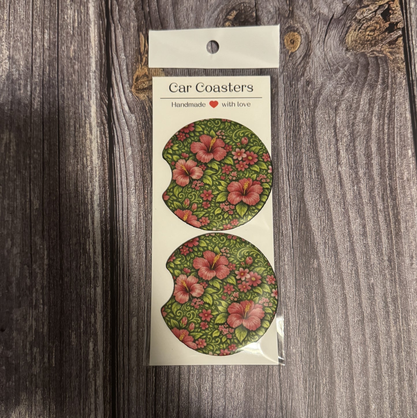 Car Coasters Set of 2, Neoprene Car Cup Holder Coasters, Funny Car Accessories, Cute Auto Decor, Gift for Him Her, New Driver Gift