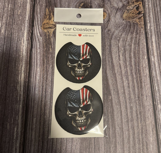 Car Coasters Set of 2, Neoprene Car Cup Holder Coasters, Funny Car Accessories, Cute Auto Decor, Gift for Him Her, New Driver Gift