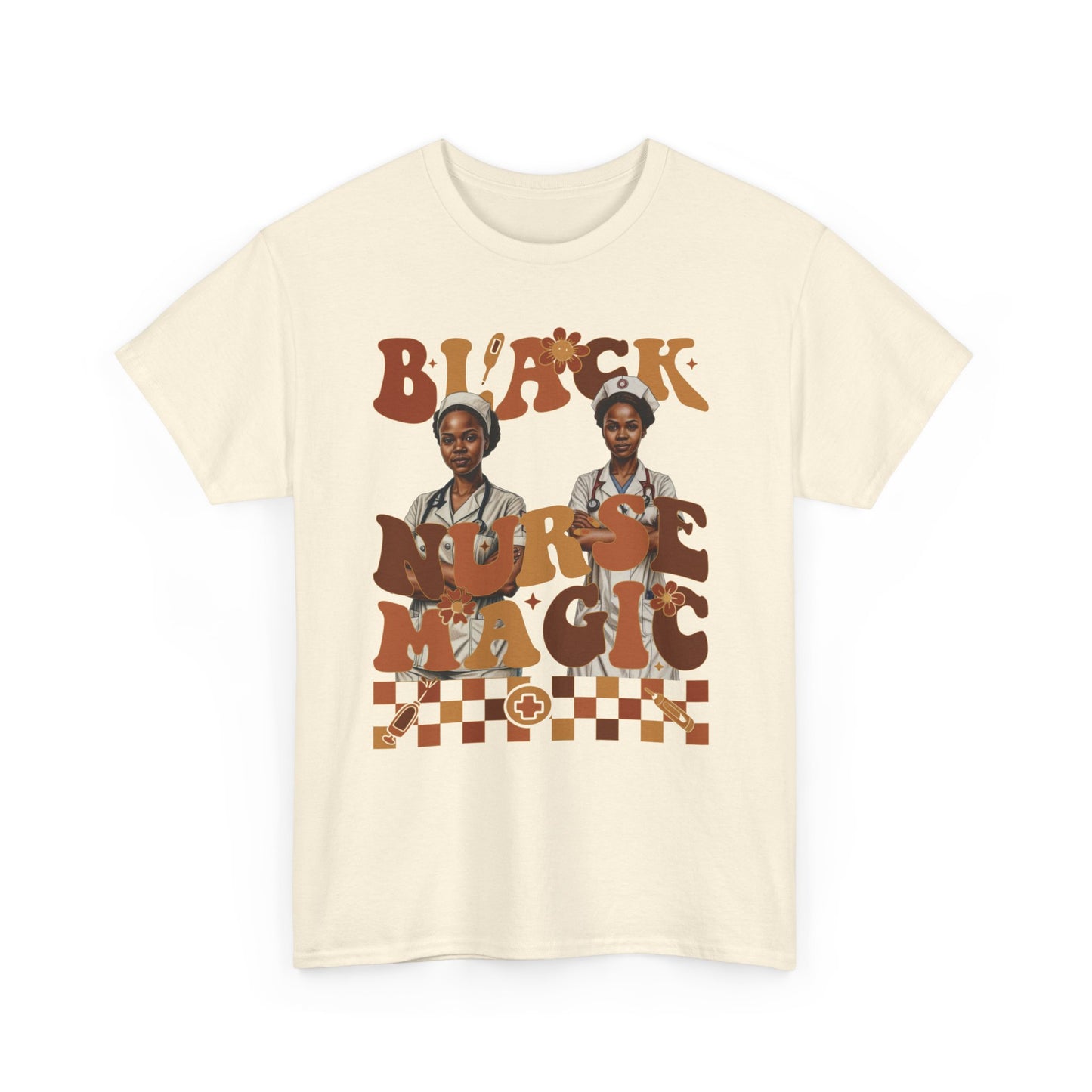 Black Nurse Magic T-Shirt, African American Nurse Tee, Medical Professional Shirt, Healthcare Worker Gift, Unisex Cotton Top