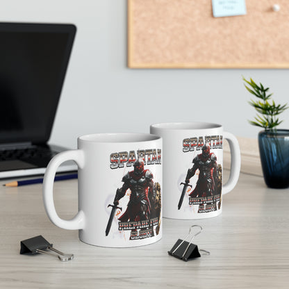 Conquer Your Mornings with our 11oz Spartan Coffee Mug - Fuel Your Day and Prepare for Glory!