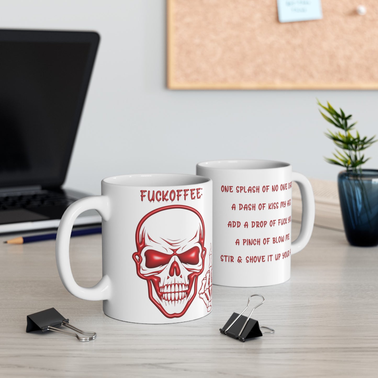 Funny "Fuckoffee" Coffee Mug - Sarcastic Gift, Offensive Mug, Humorous Drinkware, Gag Gift for Friends