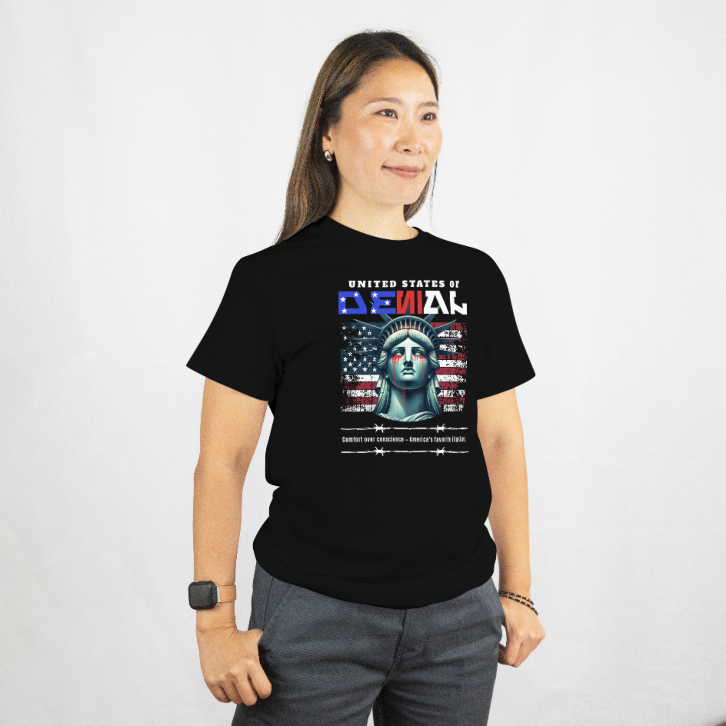 United States of Denial T-Shirt – Political Satire Shirt