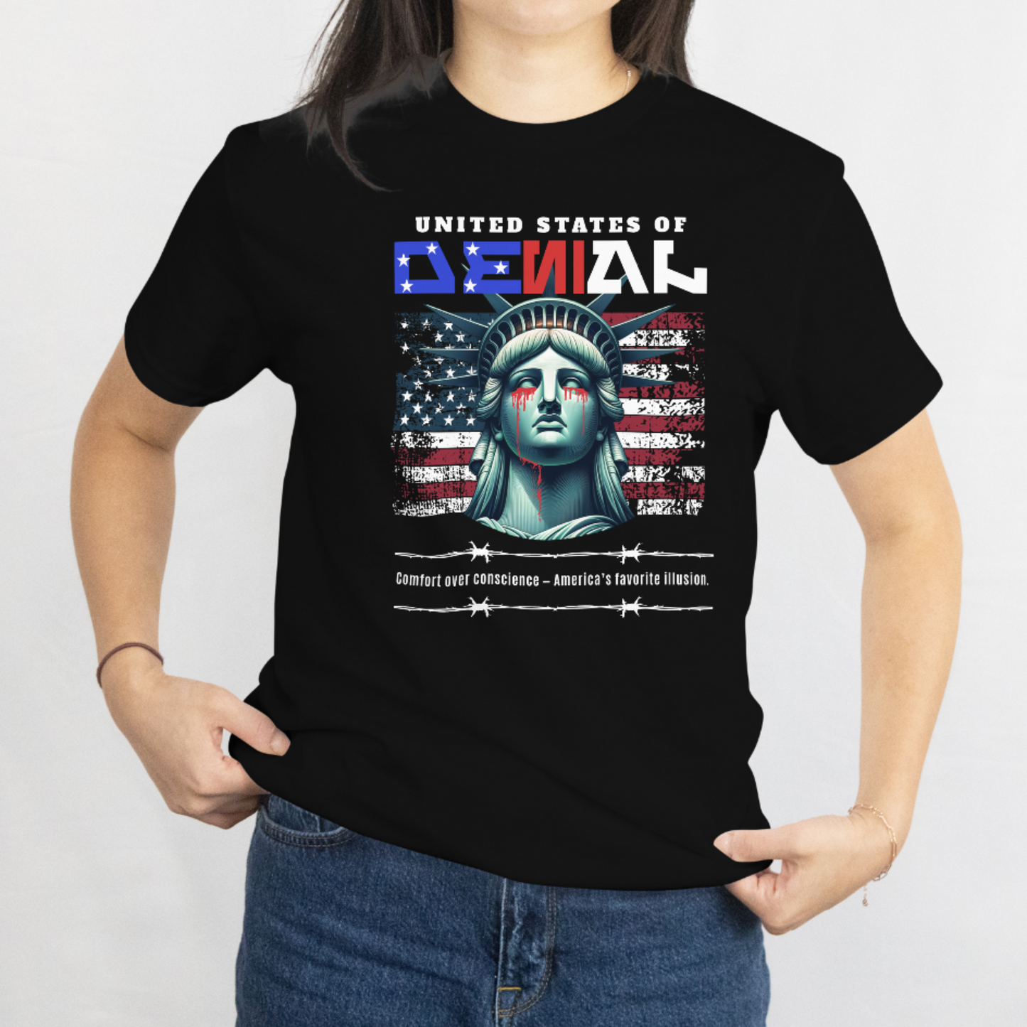 United States of Denial T-Shirt – Political Satire Shirt