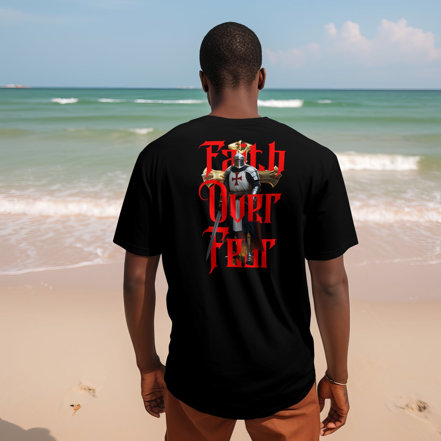 No Fear T-Shirt | Faith Over Fear | 2 Timothy 1:7 Christian Shirt | Inspirational Bible Verse Tee