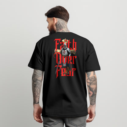 No Fear T-Shirt | Faith Over Fear | 2 Timothy 1:7 Christian Shirt | Inspirational Bible Verse Tee