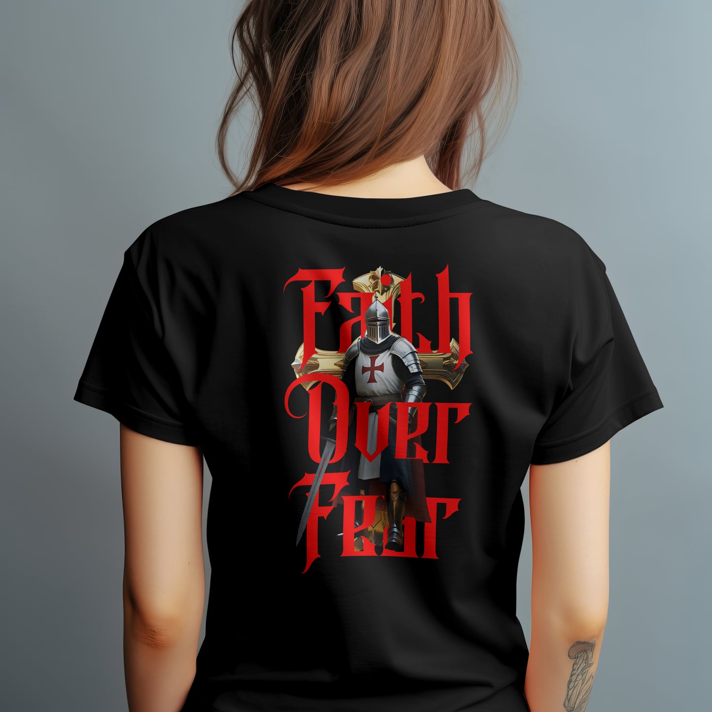 No Fear T-Shirt | Faith Over Fear | 2 Timothy 1:7 Christian Shirt | Inspirational Bible Verse Tee