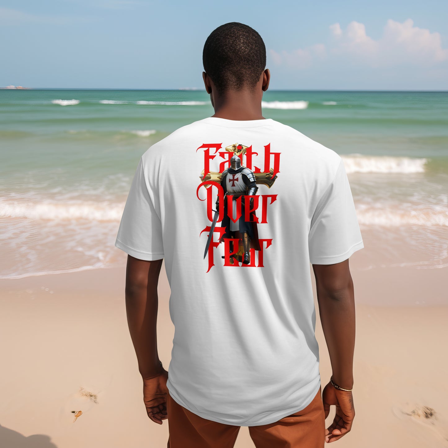 No Fear T-Shirt | Faith Over Fear | 2 Timothy 1:7 Christian Shirt | Inspirational Bible Verse Tee