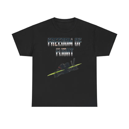 Freedom of Flight FPV Drone T-Shirt | Unique Quadcopter Racing, Freestyle and long-range Drone Tee.