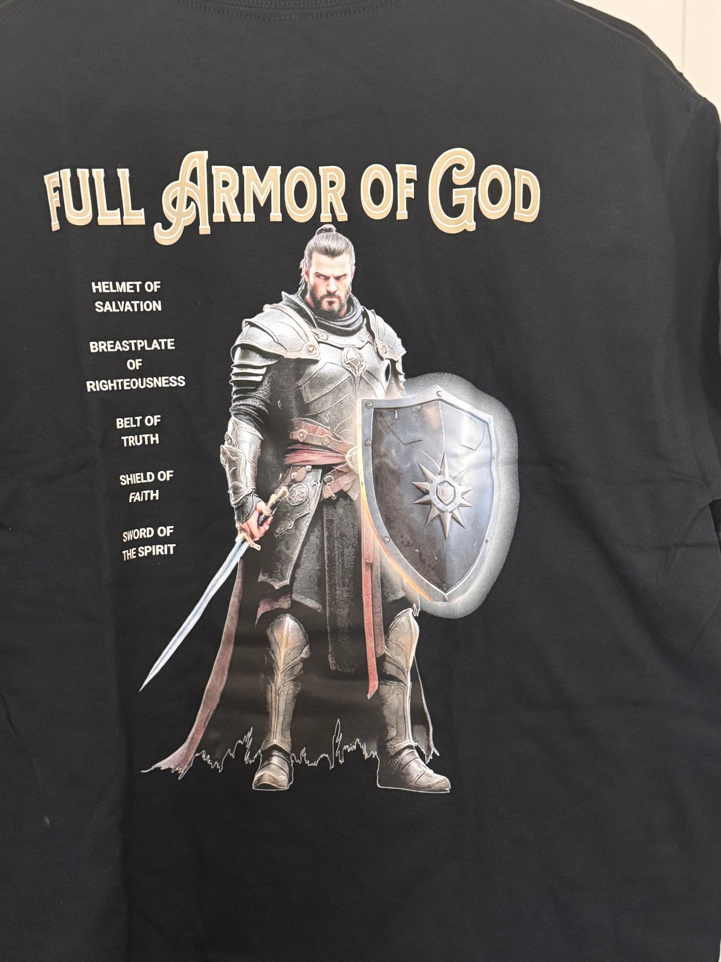 Updated Armor of God T-Shirt - Christian Inspirational Tee - Spiritual Battle Protection - Faith-Based Apparel