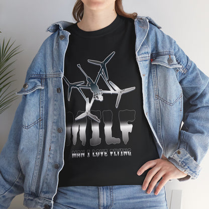 MILF T-Shirt - Man I Love Flying | Drone Enthusiast Shirt | Drone Pilots | Drone Lover Apparel | UAV Operator Tee | FPV Drone Racing