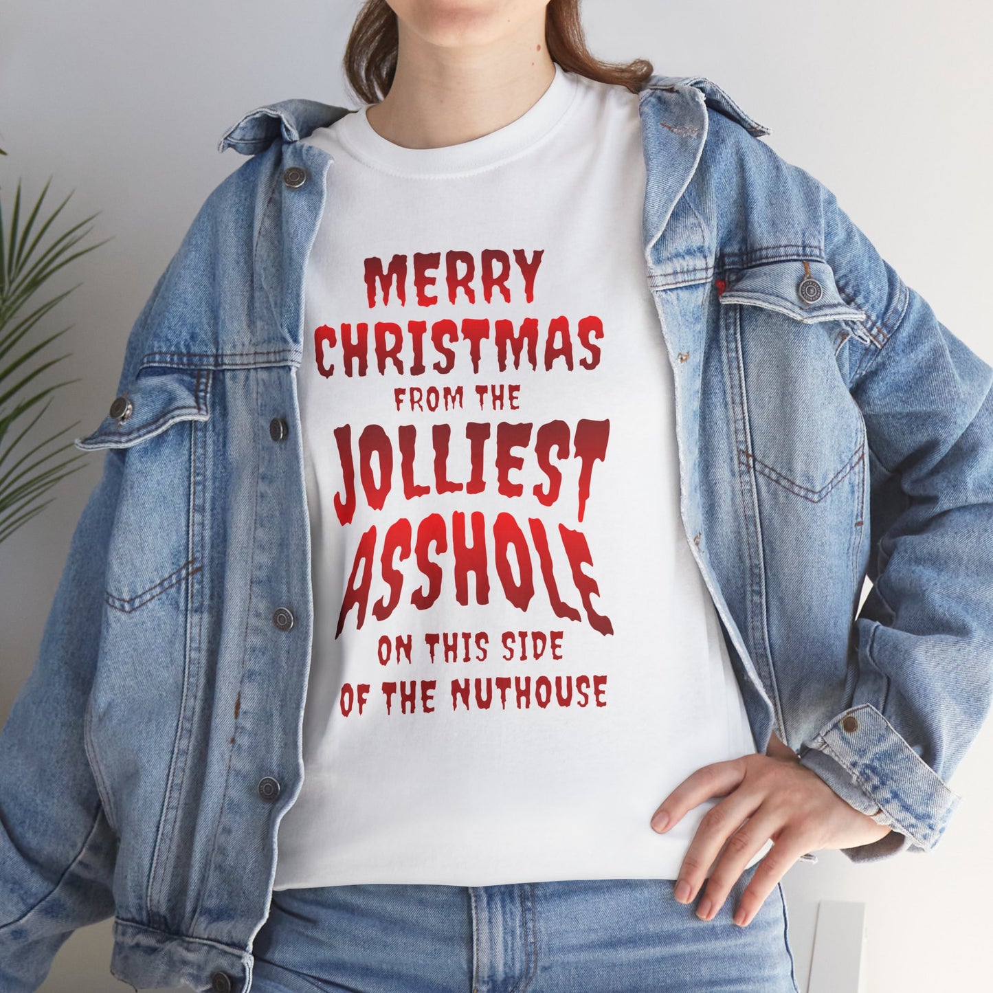 The Jolliest Asshole Funny Christmas Shirt – Humorous Holiday Tee – Sarcastic Christmas Gift for Him or Her