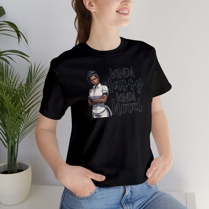 Kinda Classy Kinda Hood T-Shirt - Stylish Streetwear for Women