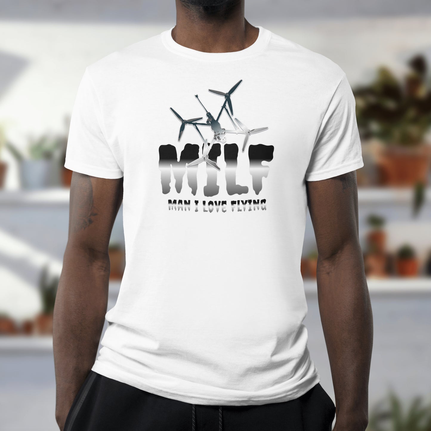 MILF T-Shirt - Man I Love Flying | Funny Drone Enthusiast Shirt | Gift for Drone Pilots | Drone Lover Apparel | UAV Operator Tee | FPV Drone Racing