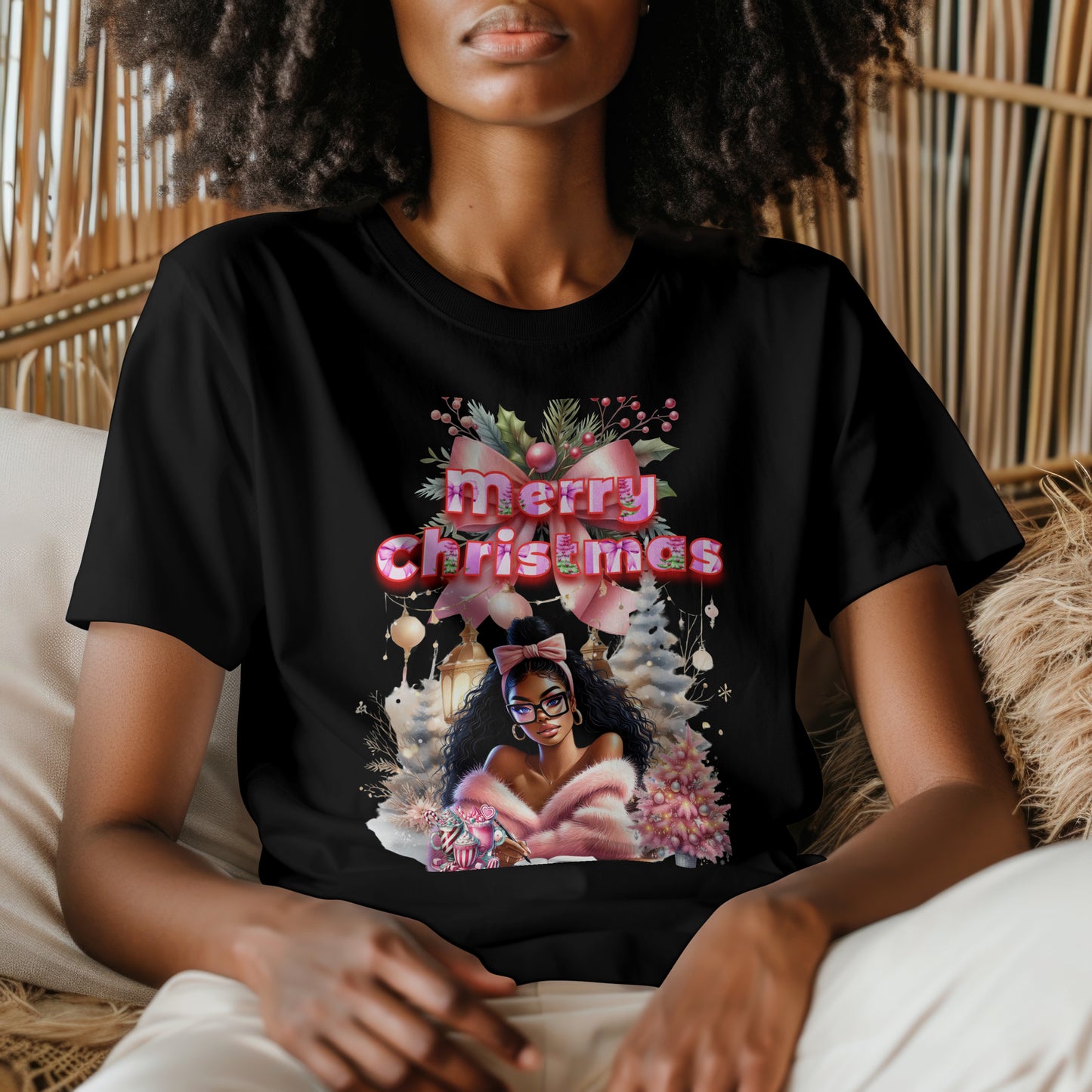 Women’s Christmas Shirt – Festive Holiday Tee – Cute Christmas Shirt for Women – Perfect Christmas Party Outfit