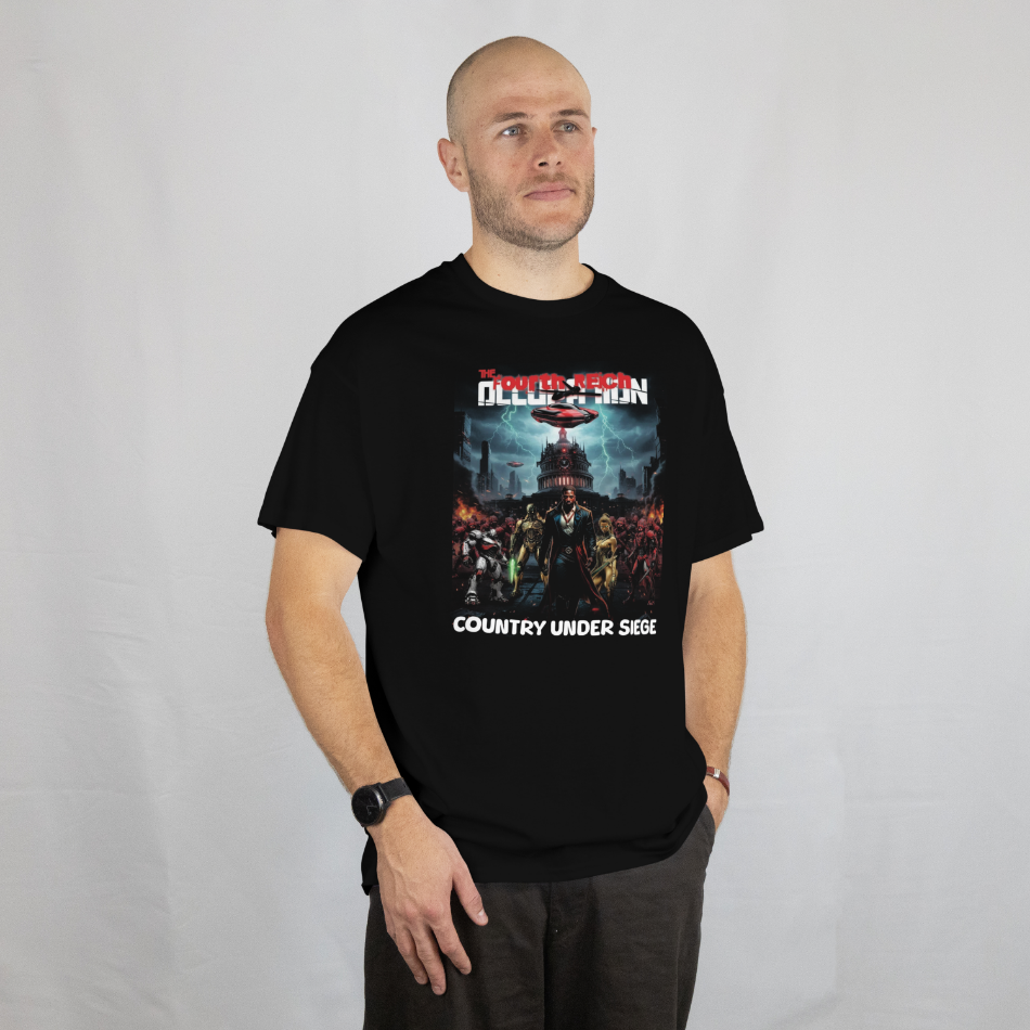 Fourth Reich Occupation T-Shirt – Dystopian Protest Art Tee – Anti-Authoritarian Satire Shirt – Cyberpunk Control State Graphic